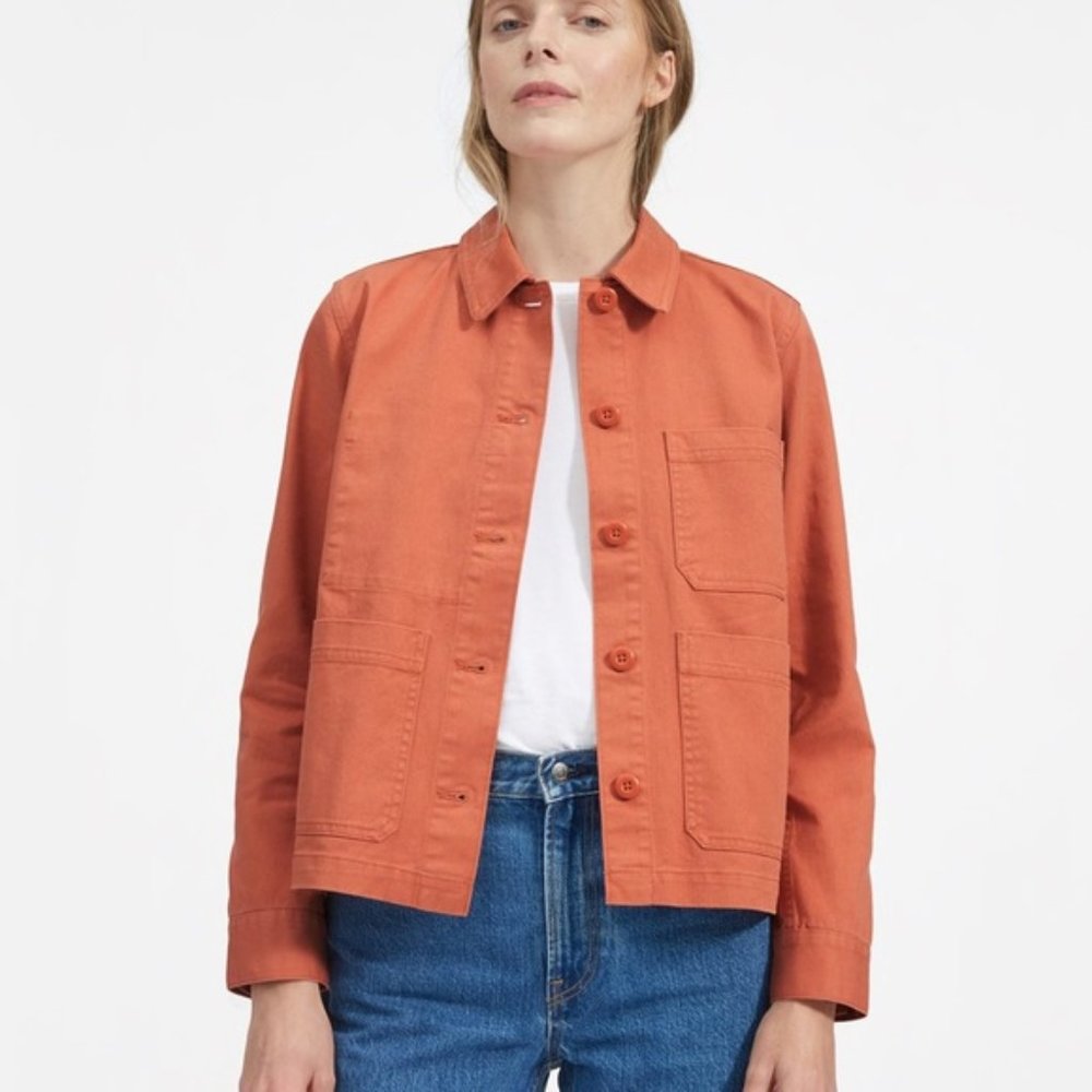 Everlane chore jacket / coral / large